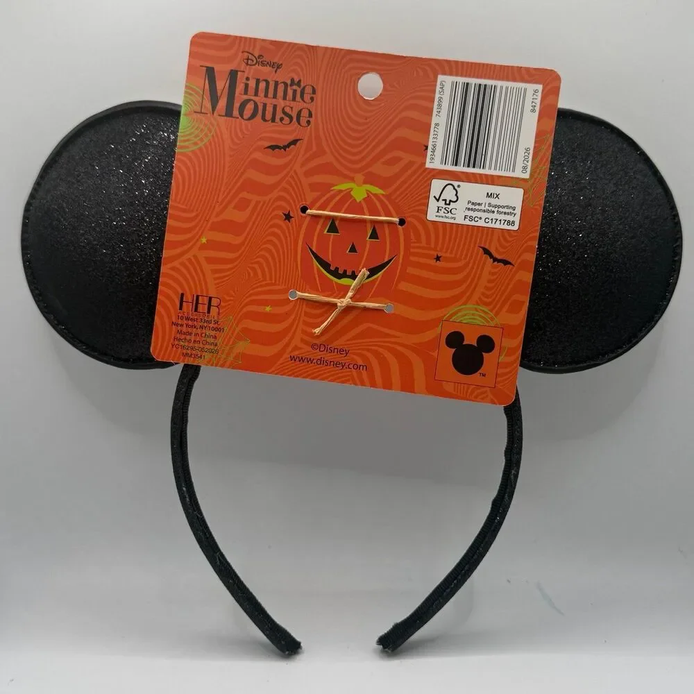 Aldi x Disney - Exclusive Drip Design, Black and White Minnie Ears Headband